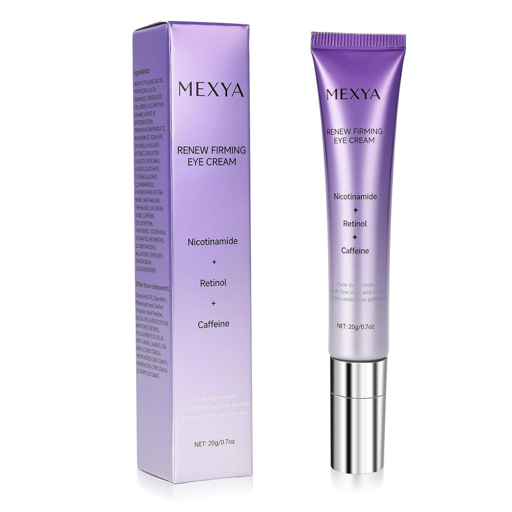 Retinol & Caffeine Eye Cream - Dark Circle Treatment & Under Eye Brightener, 0.7oz Anti-Aging Formula for Wrinkles, Puffiness, Bags